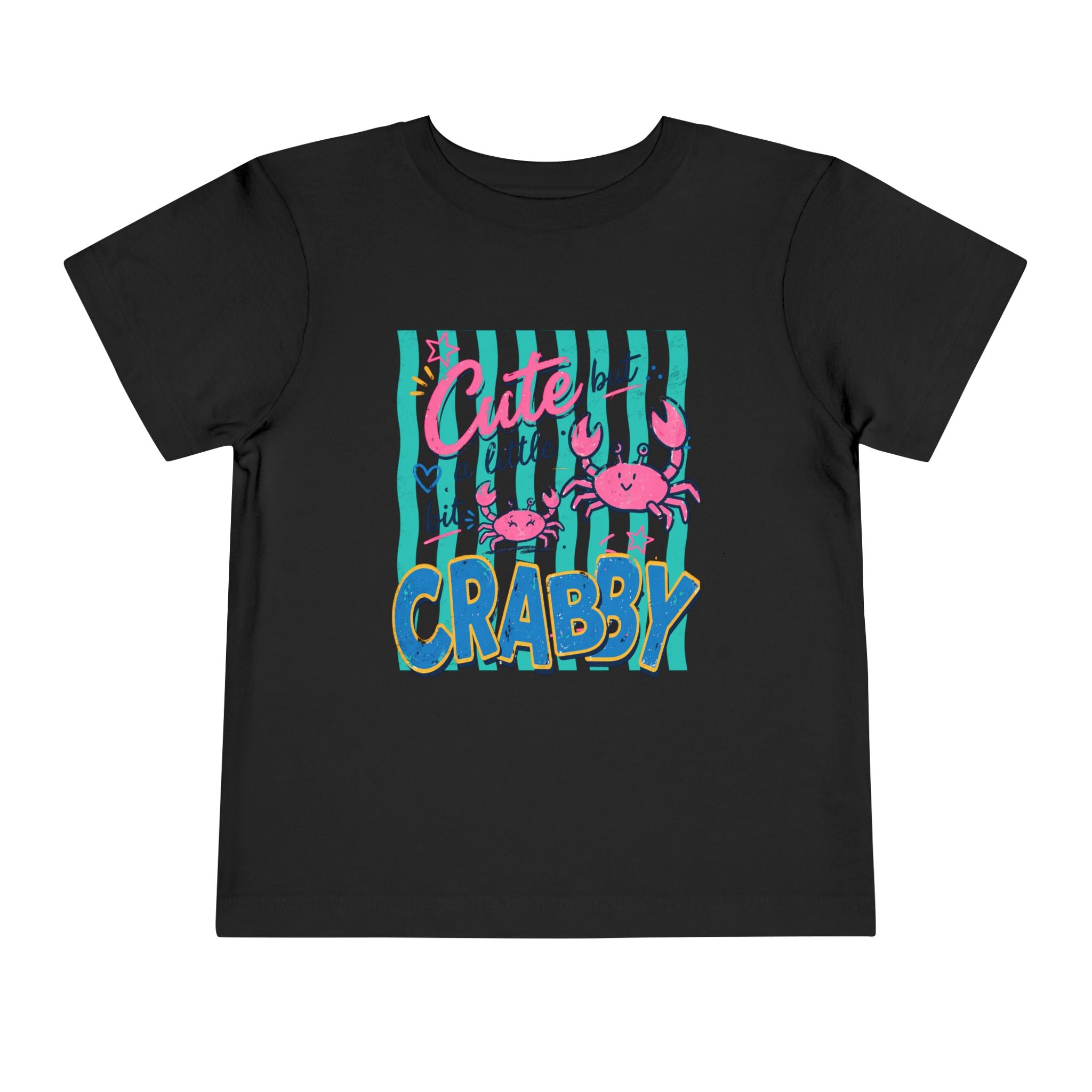 Cute but Crabby Toddler Tee - Pink Crab Beach Graphic Shirt