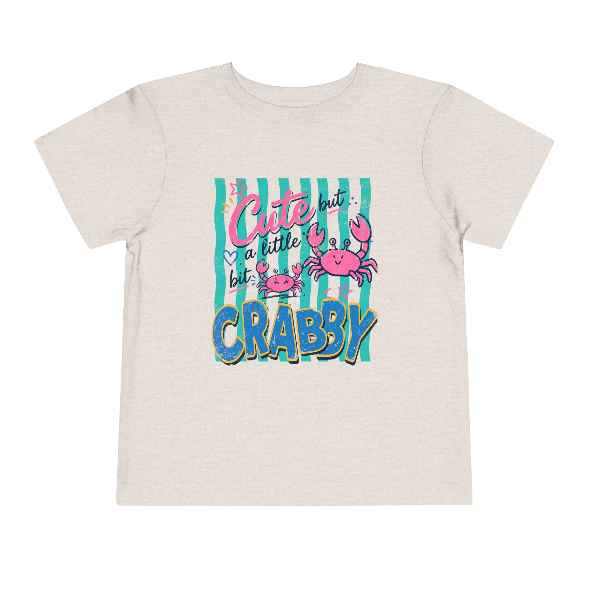 Cute but Crabby Toddler Tee - Pink Crab Beach Graphic Shirt