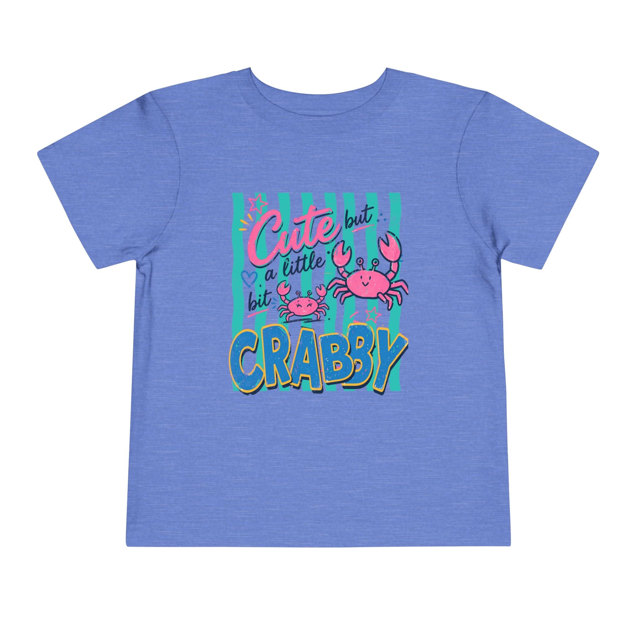 Cute but Crabby Toddler Tee - Pink Crab Beach Graphic Shirt