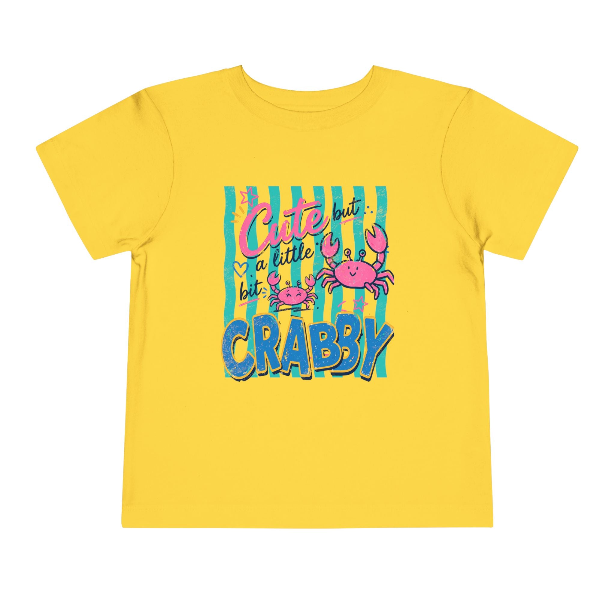 Cute but Crabby Toddler Tee - Pink Crab Beach Graphic Shirt