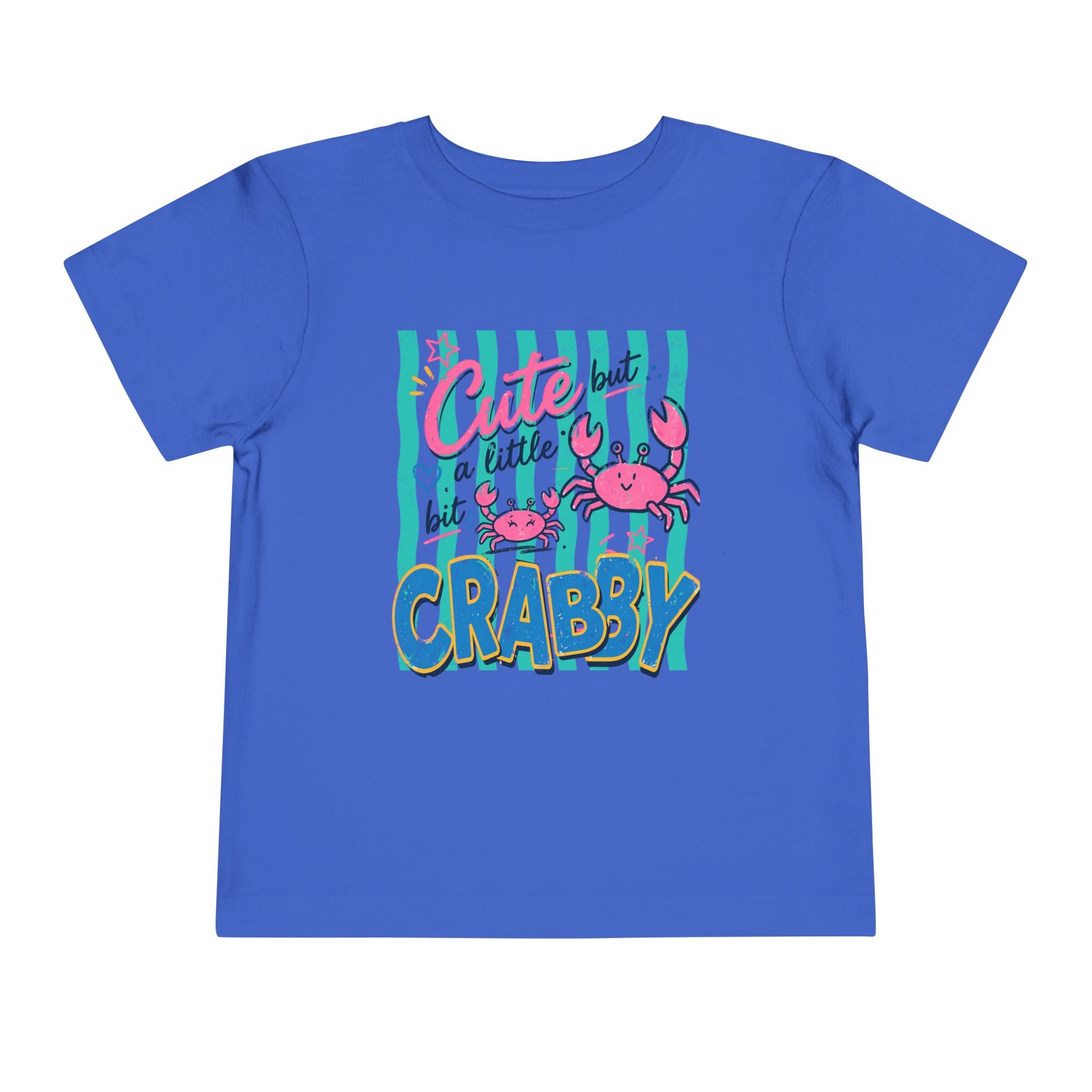 Cute but Crabby Toddler Tee - Pink Crab Beach Graphic Shirt