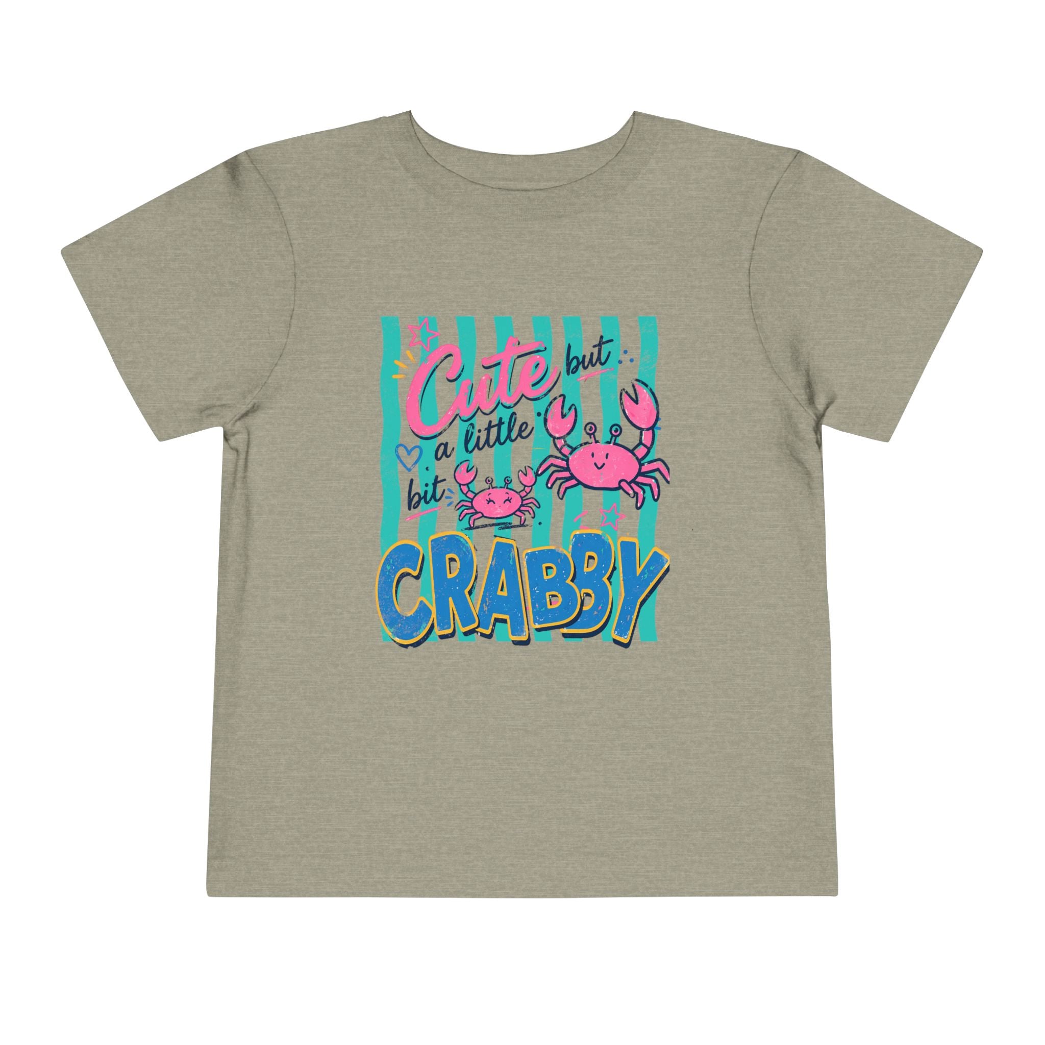 Cute but Crabby Toddler Tee - Pink Crab Beach Graphic Shirt