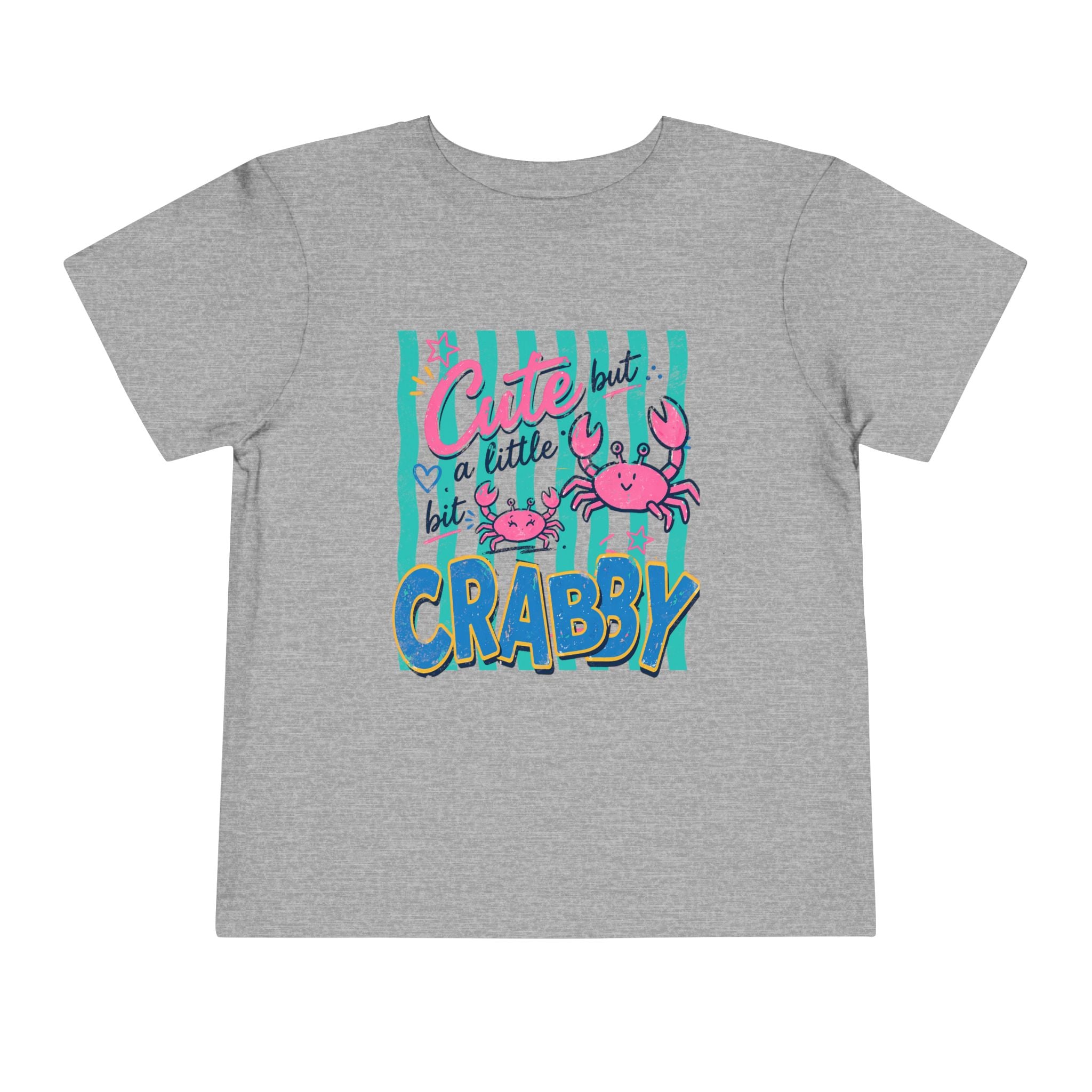 Cute but Crabby Toddler Tee - Pink Crab Beach Graphic Shirt