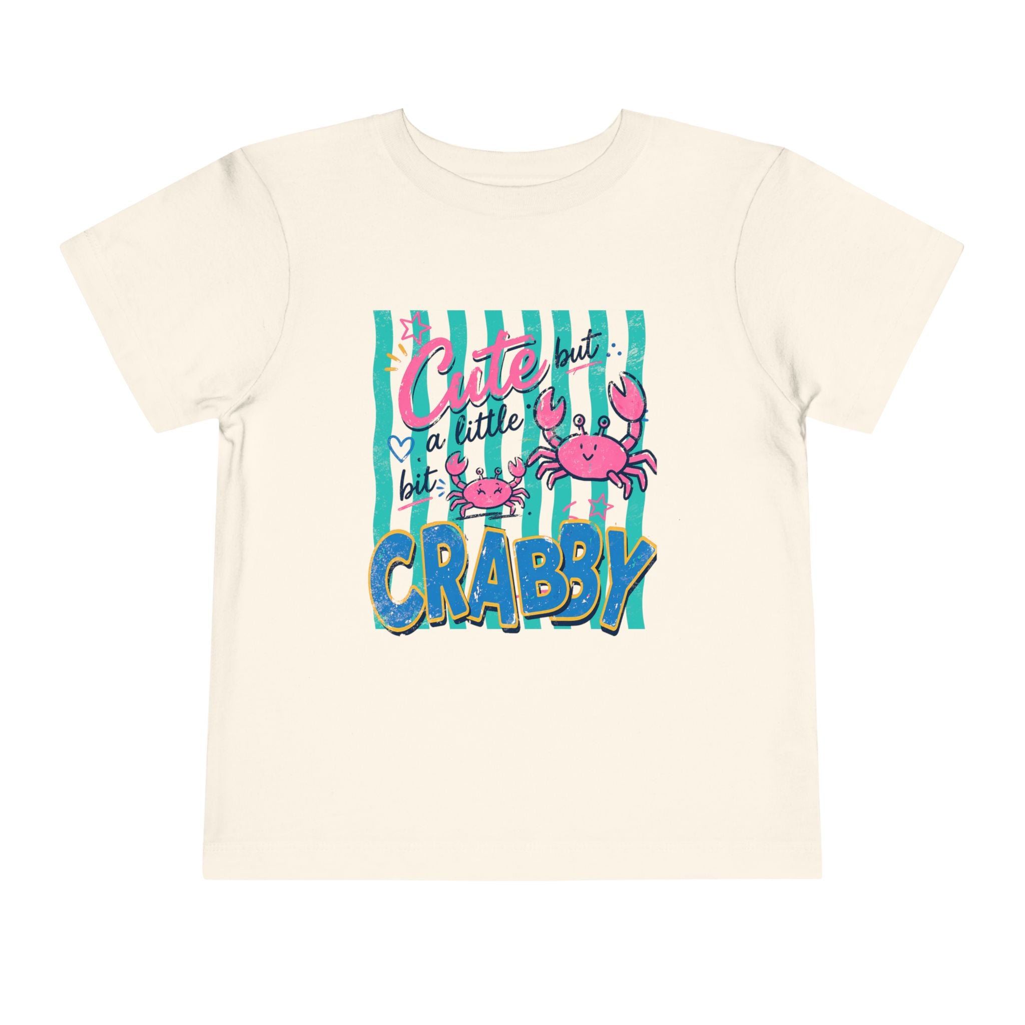 Cute but Crabby Toddler Tee - Pink Crab Beach Graphic Shirt