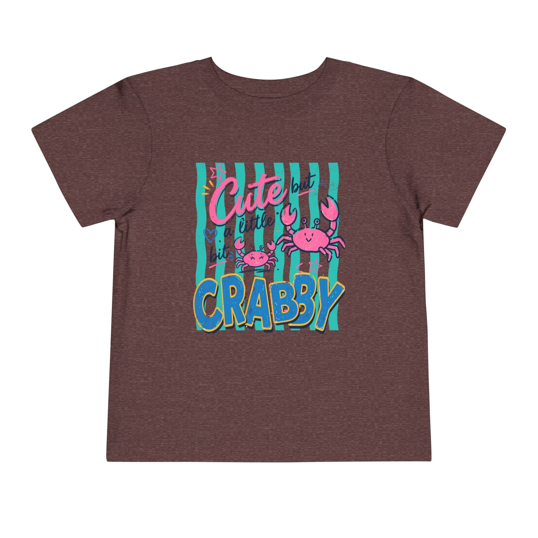 Cute but Crabby Toddler Tee - Pink Crab Beach Graphic Shirt