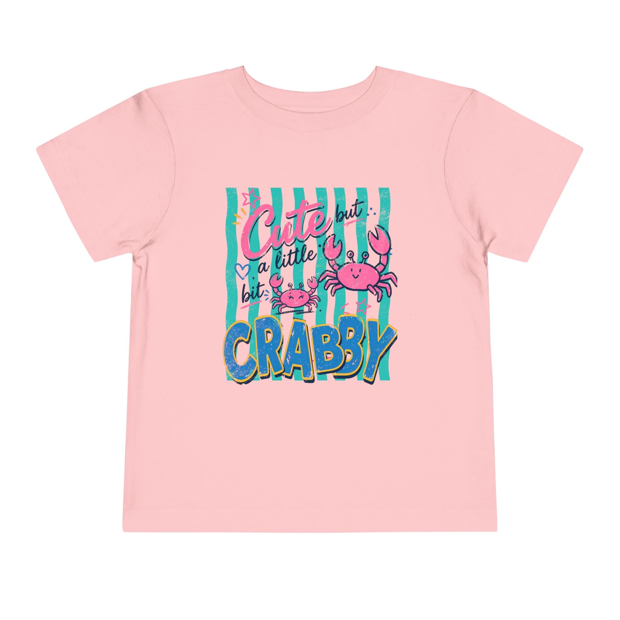 Cute but Crabby Toddler Tee - Pink Crab Beach Graphic Shirt