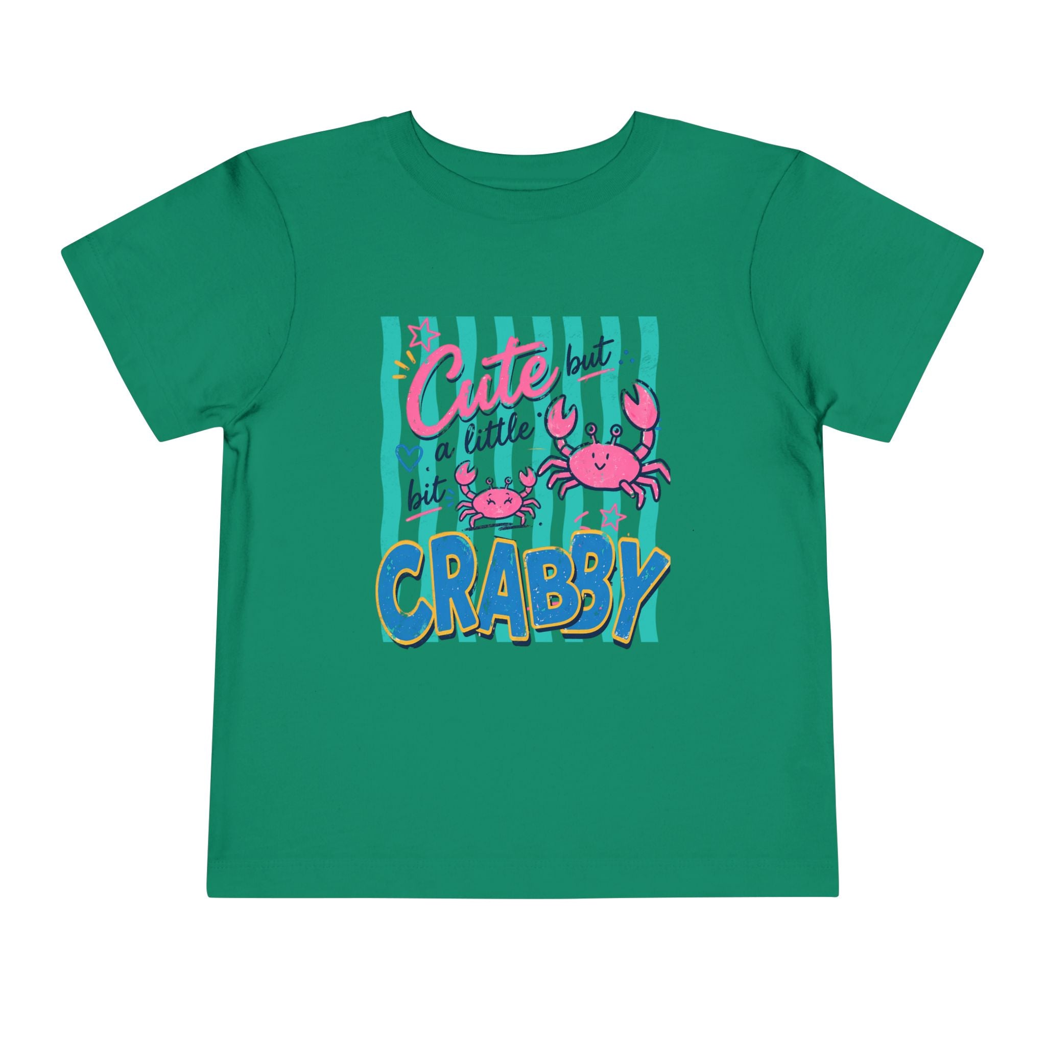 Cute but Crabby Toddler Tee - Pink Crab Beach Graphic Shirt