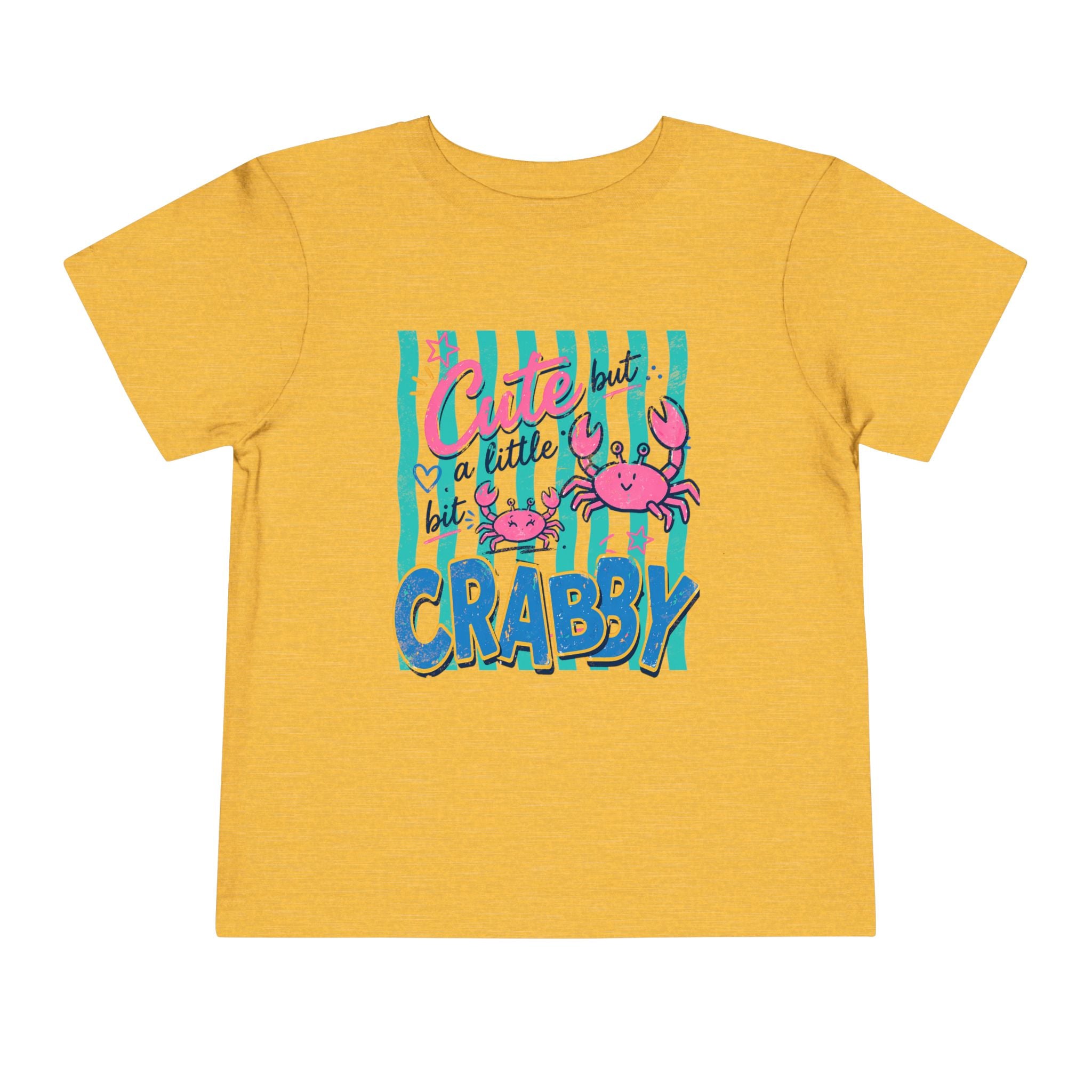 Cute but Crabby Toddler Tee - Pink Crab Beach Graphic Shirt
