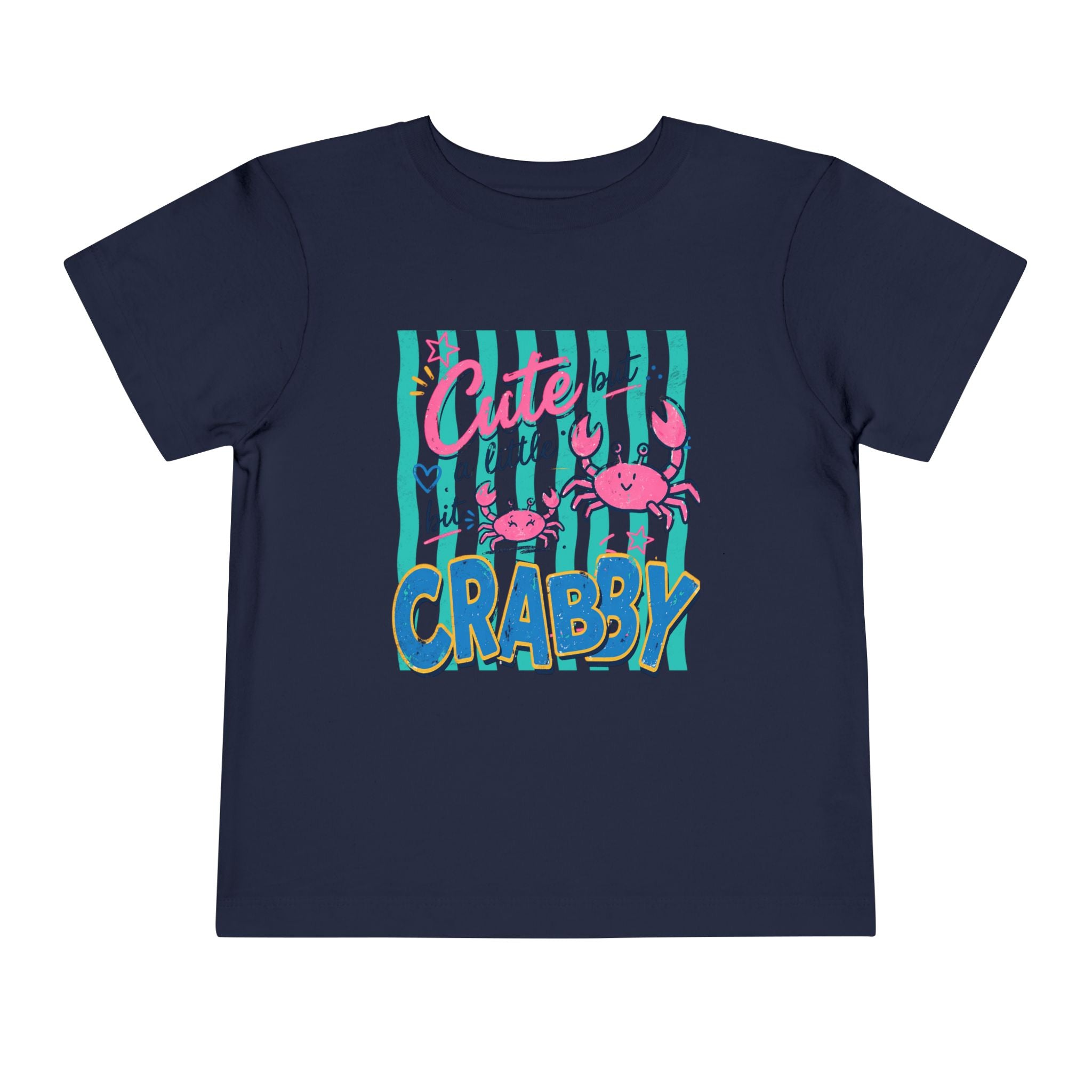 Cute but Crabby Toddler Tee - Pink Crab Beach Graphic Shirt